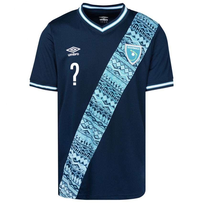 Homem Camisola Guatemala Seu Nome #0 Azul Alternativa 24-26 Camisa