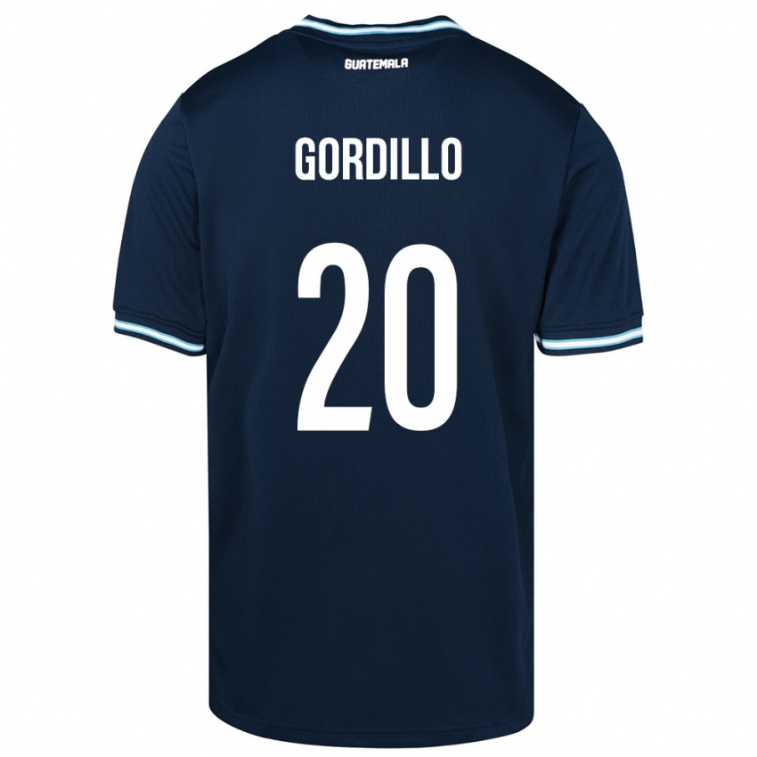 Homem Camisola Guatemala Gerardo Gordillo #20 Azul Alternativa 24-26 Camisa