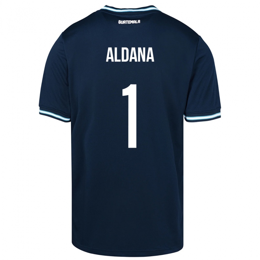 Homem Camisola Guatemala David Aldana #1 Azul Alternativa 24-26 Camisa