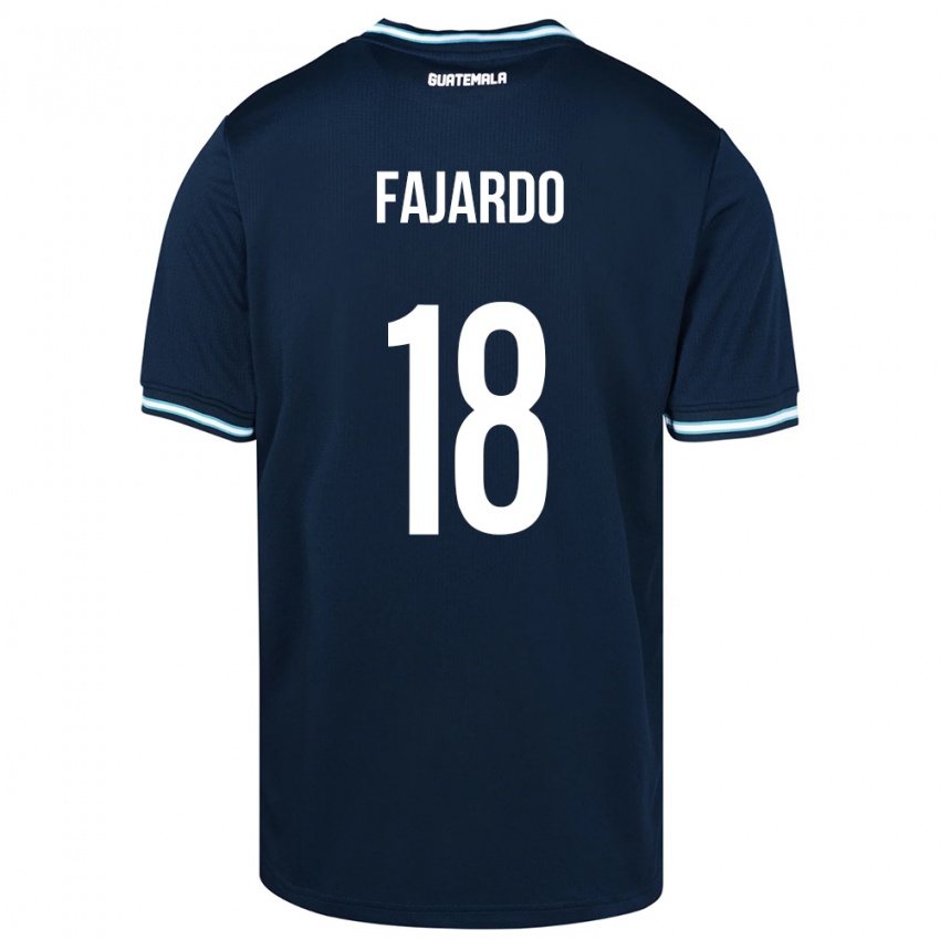 Homem Camisola Guatemala William Fajardo #18 Azul Alternativa 24-26 Camisa