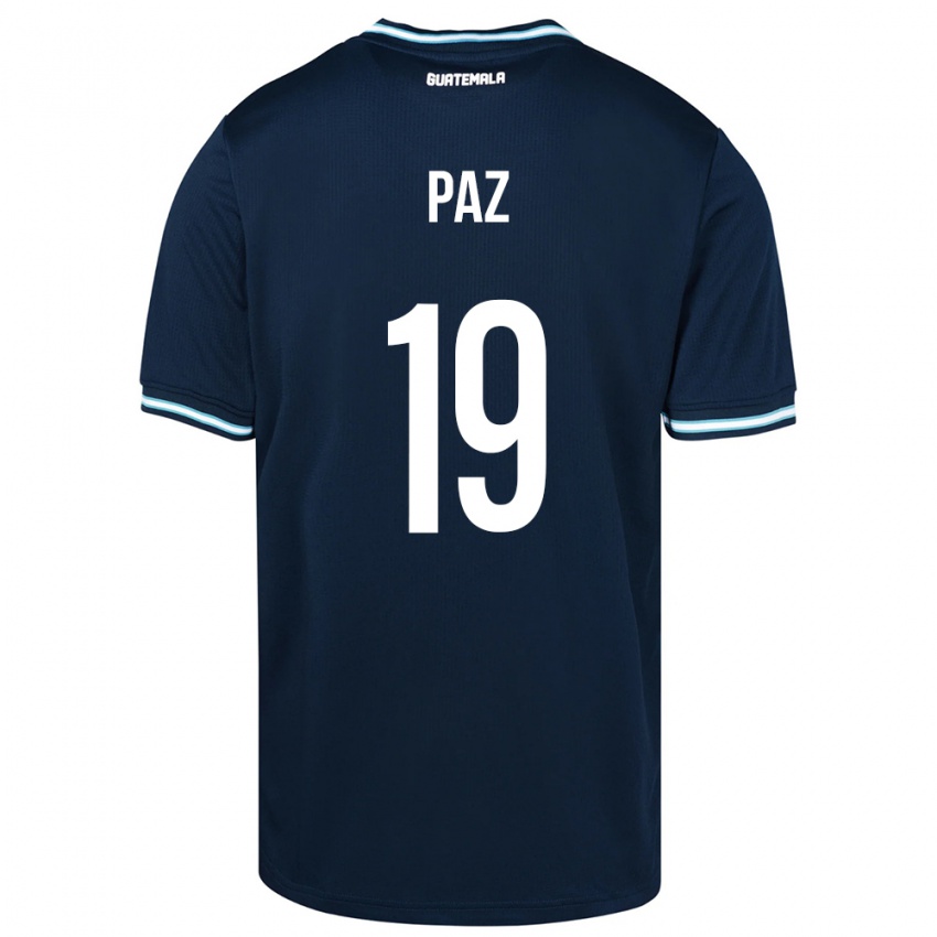 Homem Camisola Guatemala Vidal Paz #19 Azul Alternativa 24-26 Camisa