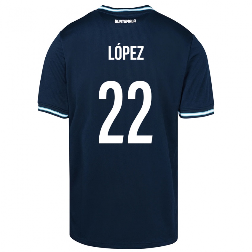 Homem Camisola Guatemala Whitney López #22 Azul Alternativa 24-26 Camisa