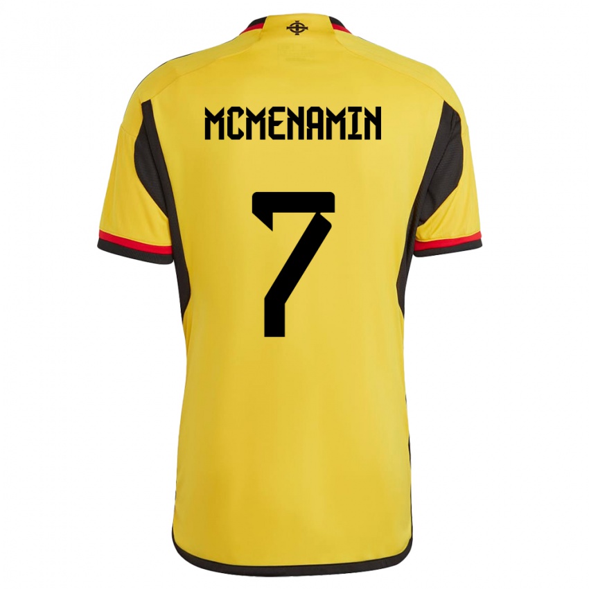 Homem Camisola Irlanda Do Norte Conor Mcmenamin #7 Branco Alternativa 24-26 Camisa