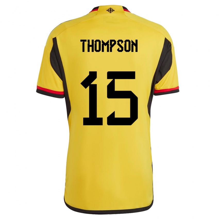 Homem Camisola Irlanda Do Norte Jordan Thompson #15 Branco Alternativa 24-26 Camisa