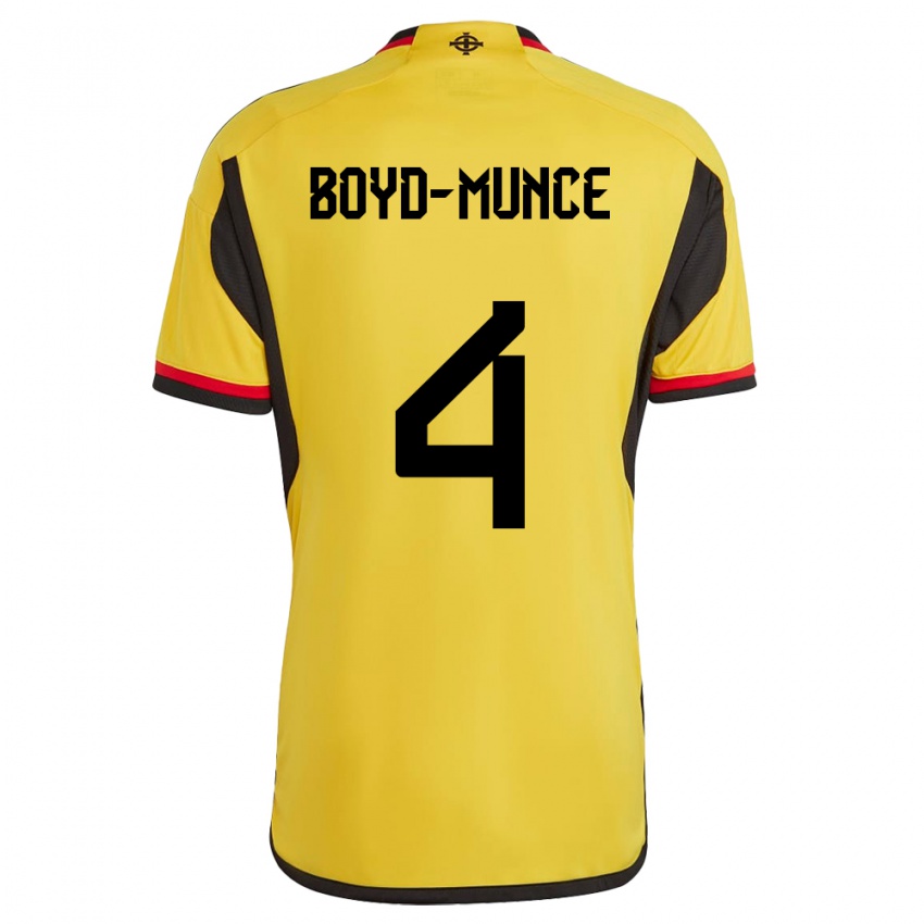 Homem Camisola Irlanda Do Norte Caolan Boyd-Munce #4 Branco Alternativa 24-26 Camisa