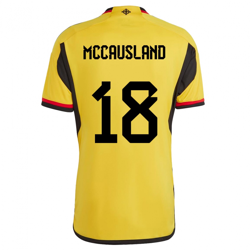 Homem Camisola Irlanda Do Norte Ross Mccausland #18 Branco Alternativa 24-26 Camisa