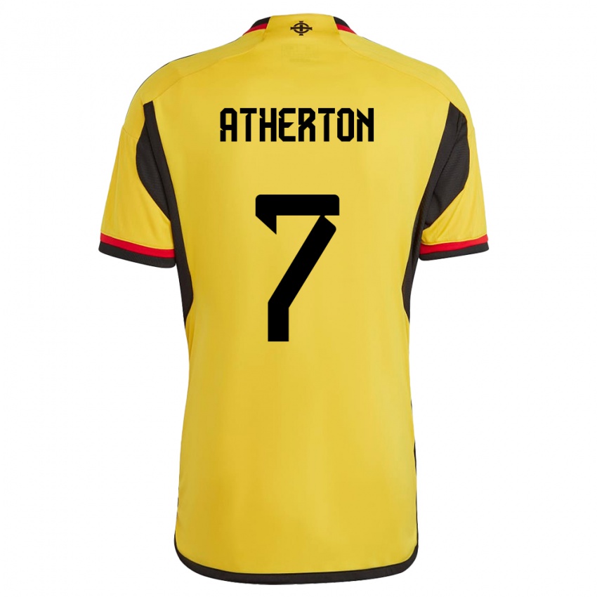 Homem Camisola Irlanda Do Norte Chris Atherton #7 Branco Alternativa 24-26 Camisa