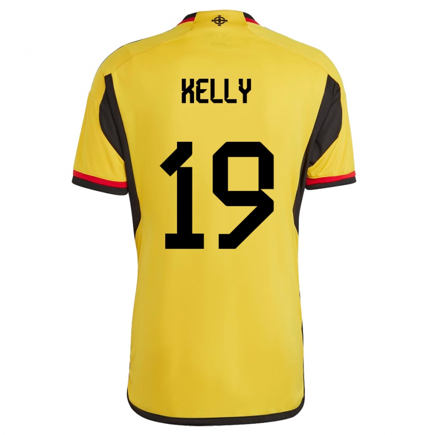 Homem Camisola Irlanda Do Norte Oscar Kelly #19 Branco Alternativa 24-26 Camisa