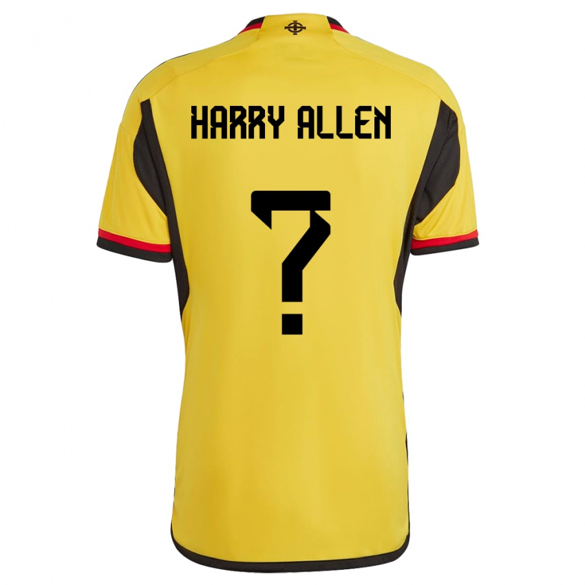 Homem Camisola Irlanda Do Norte Harry Allen #0 Branco Alternativa 24-26 Camisa