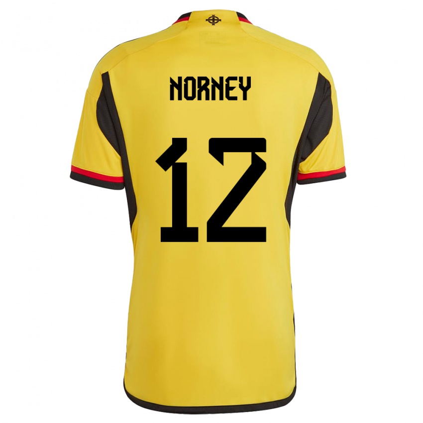 Homem Camisola Irlanda Do Norte Rachael Norney #12 Branco Alternativa 24-26 Camisa