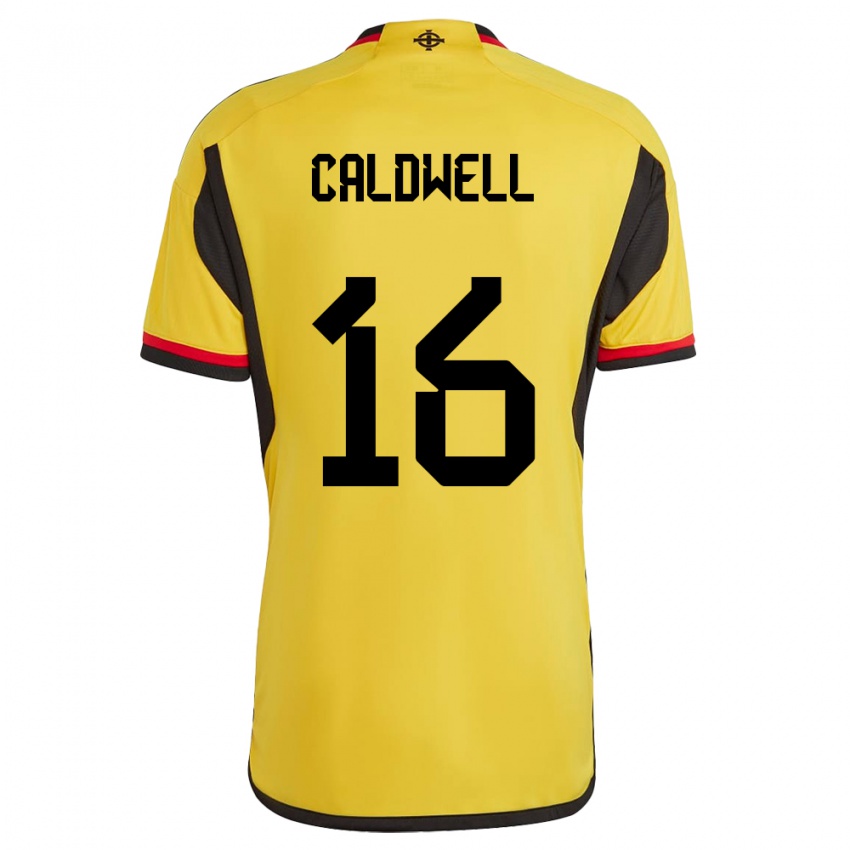 Homem Camisola Irlanda Do Norte Nadene Caldwell #16 Branco Alternativa 24-26 Camisa