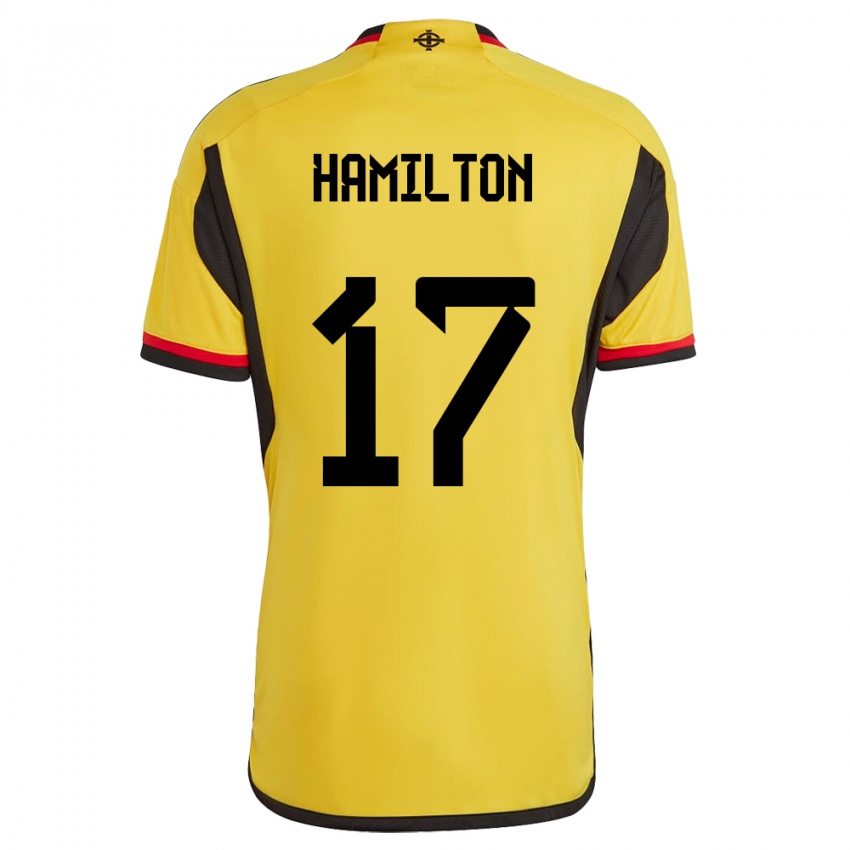 Homem Camisola Irlanda Do Norte Caragh Hamilton #17 Branco Alternativa 24-26 Camisa