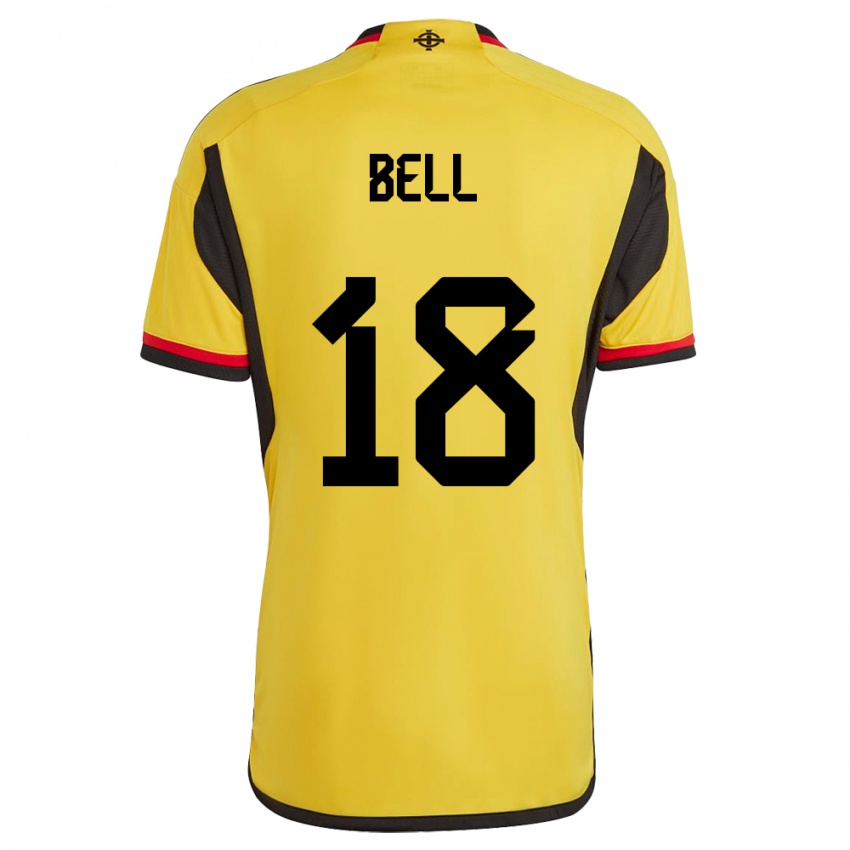 Homem Camisola Irlanda Do Norte Megan Bell #18 Branco Alternativa 24-26 Camisa