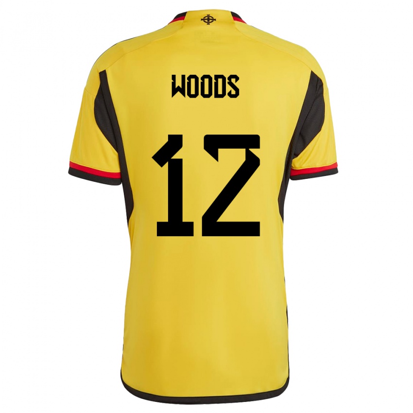 Homem Camisola Irlanda Do Norte Lilie Woods #12 Branco Alternativa 24-26 Camisa