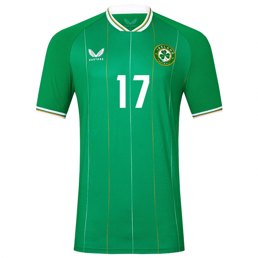 Mulher Camisola Irlanda Jamie Finn #17 Verde Principal 24-26 Camisa