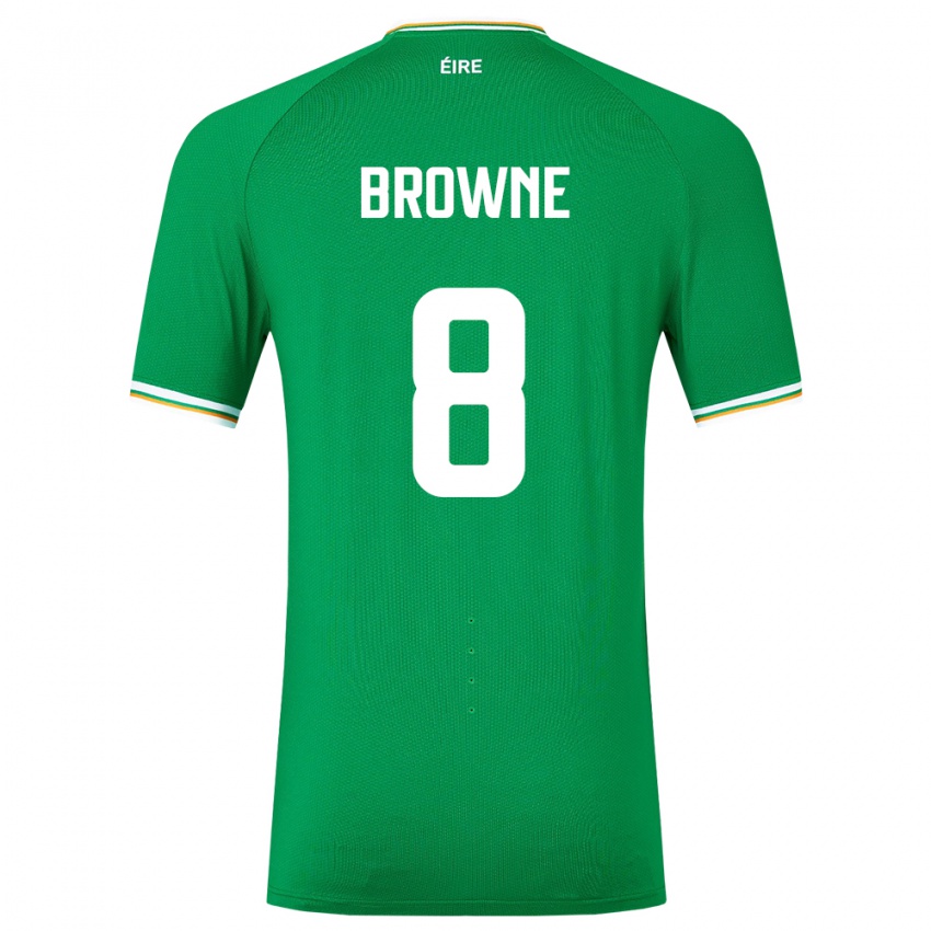 Mulher Camisola Irlanda Alan Browne #8 Verde Principal 24-26 Camisa