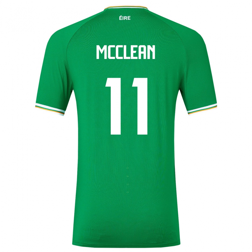 Mulher Camisola Irlanda James Mcclean #11 Verde Principal 24-26 Camisa