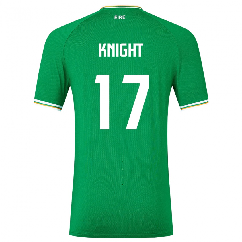 Mulher Camisola Irlanda Jason Knight #17 Verde Principal 24-26 Camisa