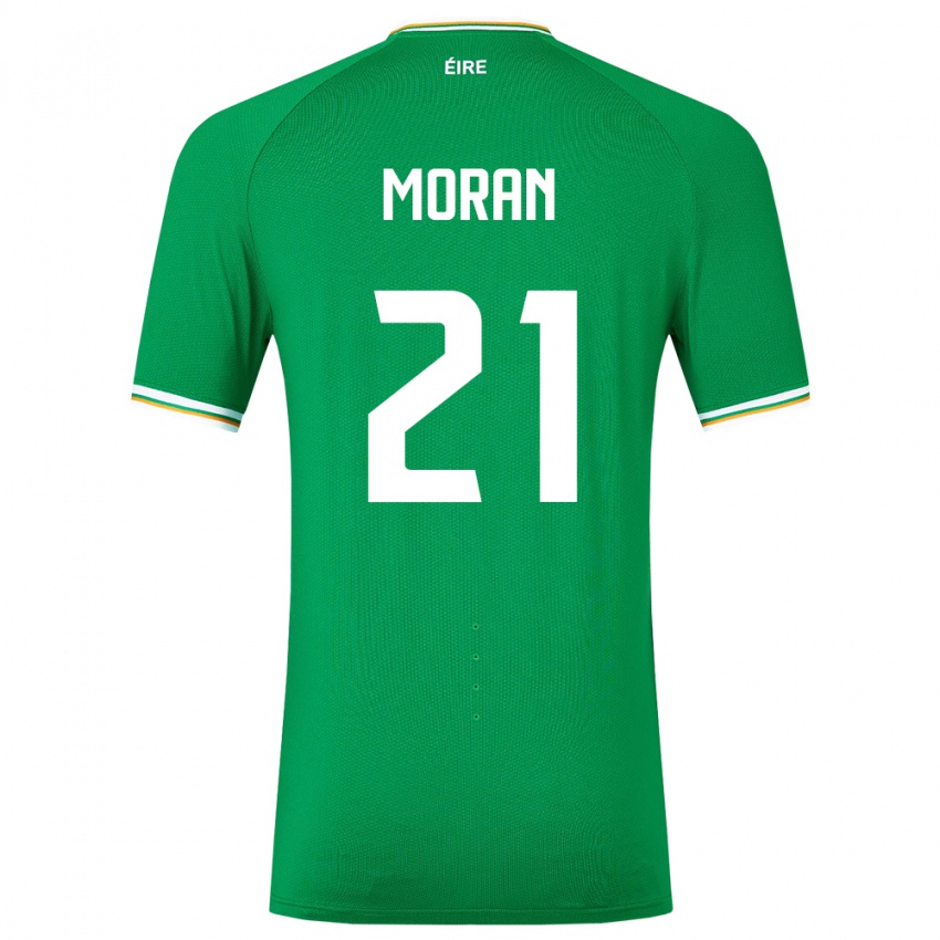 Mulher Camisola Irlanda Andy Moran #21 Verde Principal 24-26 Camisa