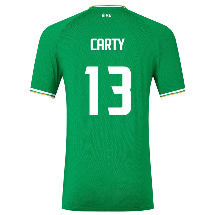 Mulher Camisola Irlanda Conor Carty #13 Verde Principal 24-26 Camisa