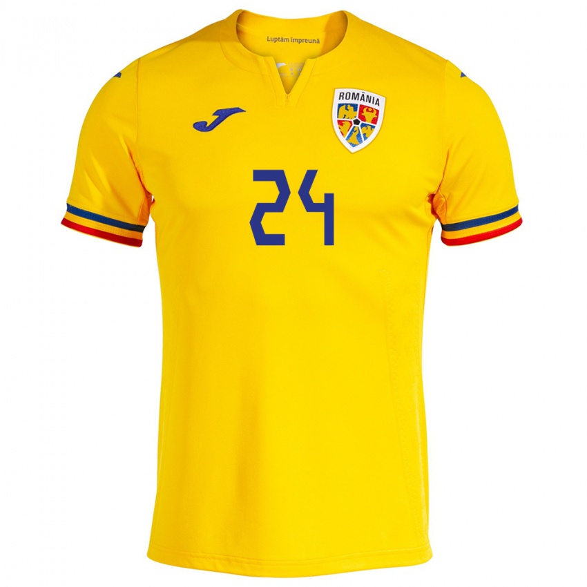 Mulher Camisola Romênia Mădălina Tătar #24 Amarelo Principal 24-26 Camisa