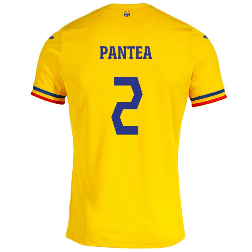 Mulher Camisola Romênia Alexandru Pantea #2 Amarelo Principal 24-26 Camisa