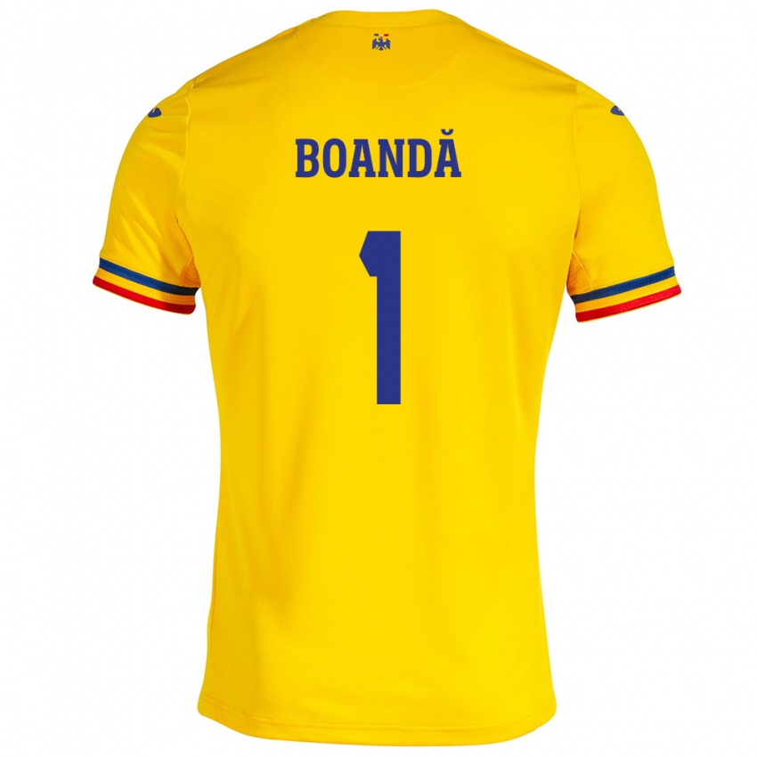 Mulher Camisola Romênia Lavinia Boandă #1 Amarelo Principal 24-26 Camisa