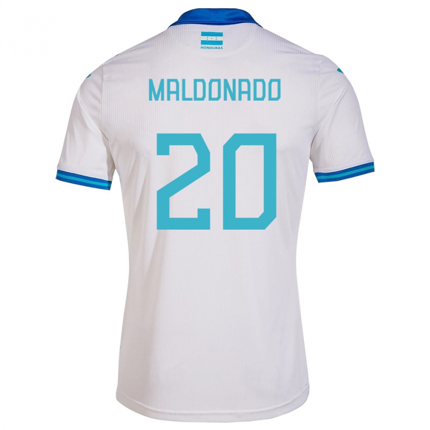 Mulher Camisola Honduras Alessandro Maldonado #20 Branco Principal 24-26 Camisa
