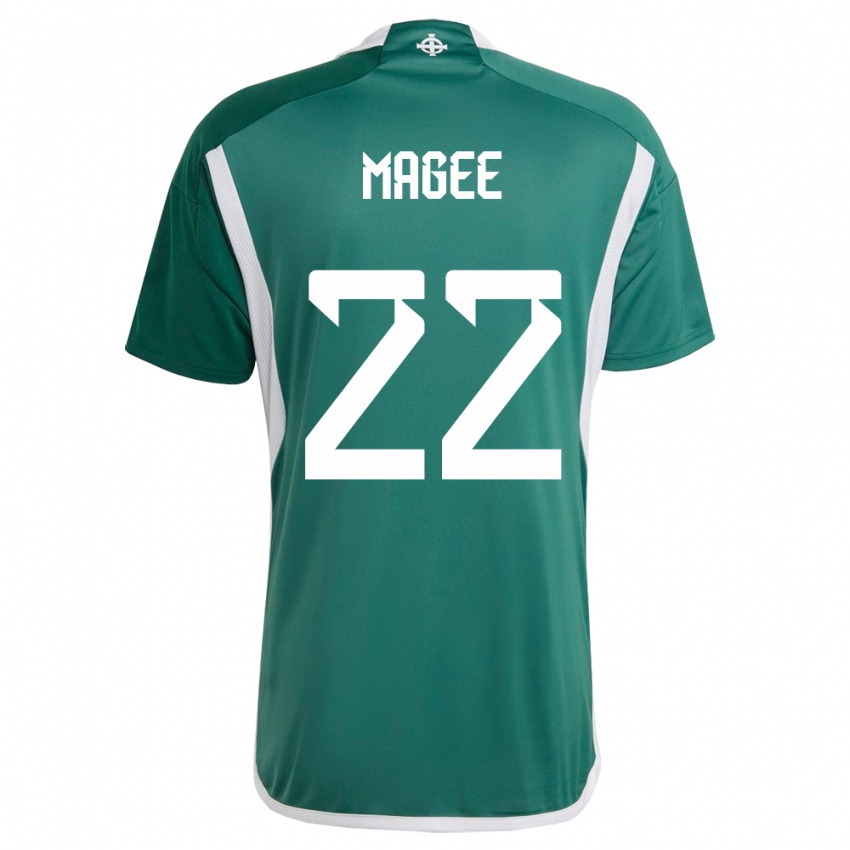 Mulher Camisola Irlanda Do Norte Abbie Magee #22 Verde Principal 24-26 Camisa