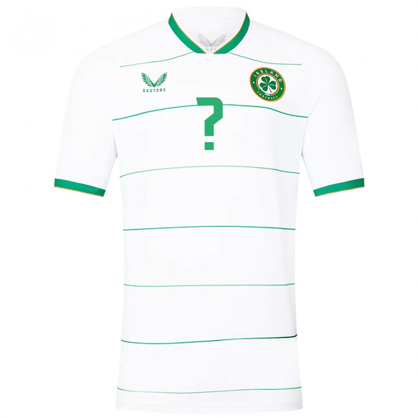 Mulher Camisola Irlanda Seu Nome #0 Branco Alternativa 24-26 Camisa