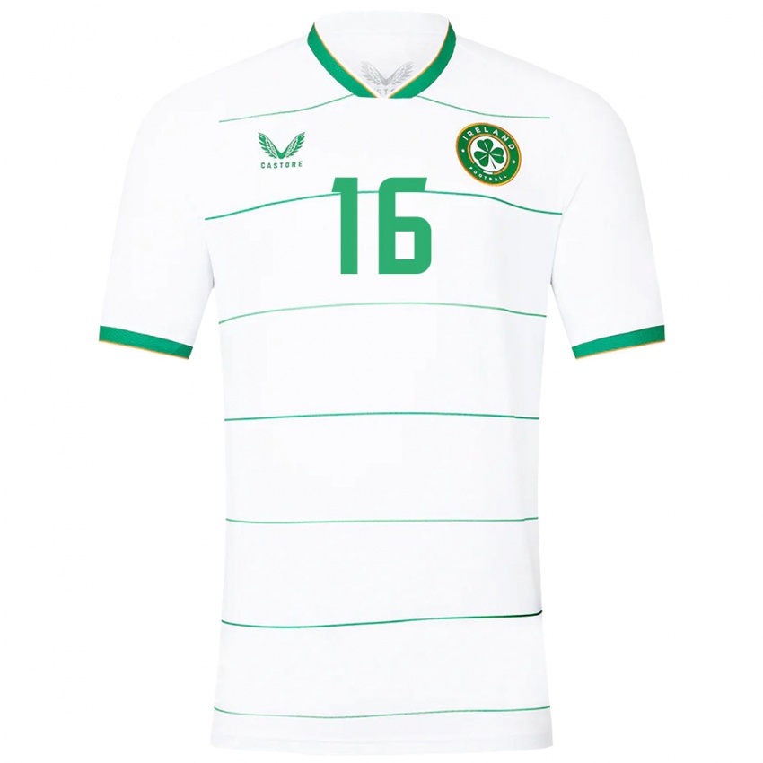 Mulher Camisola Irlanda Killian Cahill #16 Branco Alternativa 24-26 Camisa