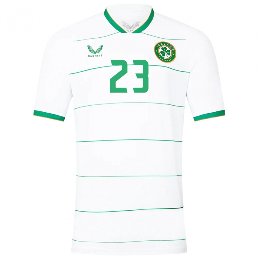Mulher Camisola Irlanda Josh Keeley #23 Branco Alternativa 24-26 Camisa