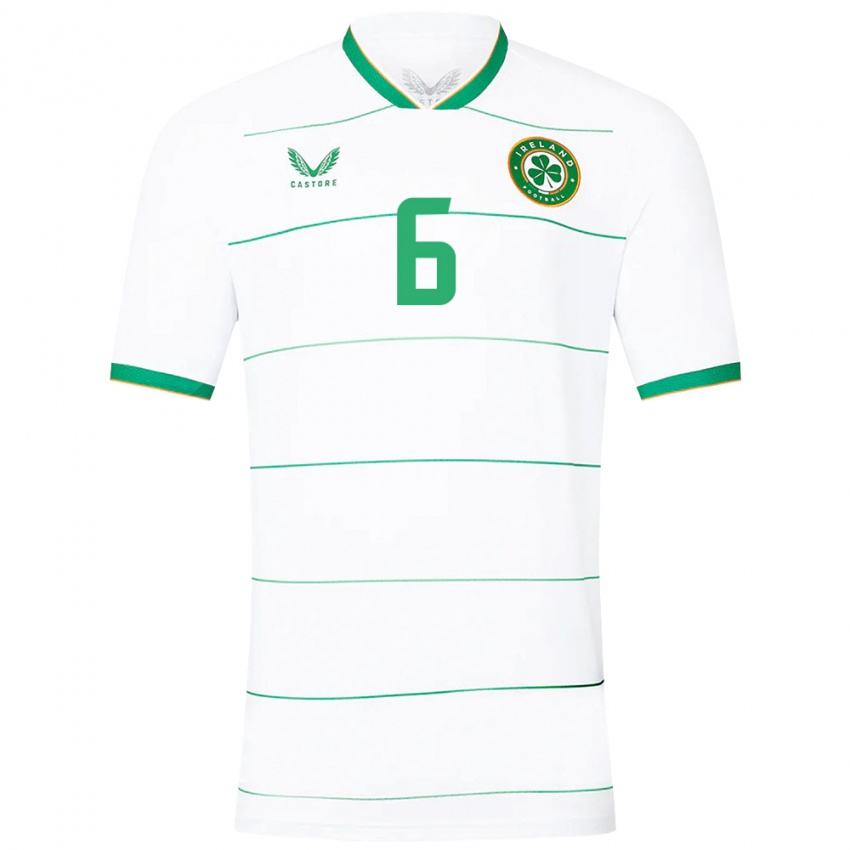 Mulher Camisola Irlanda Matthew Moore #6 Branco Alternativa 24-26 Camisa