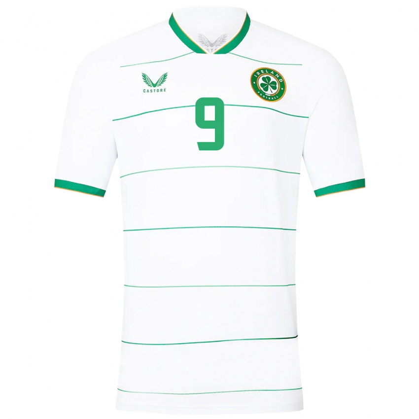 Mulher Camisola Irlanda Evan Ferguson #9 Branco Alternativa 24-26 Camisa