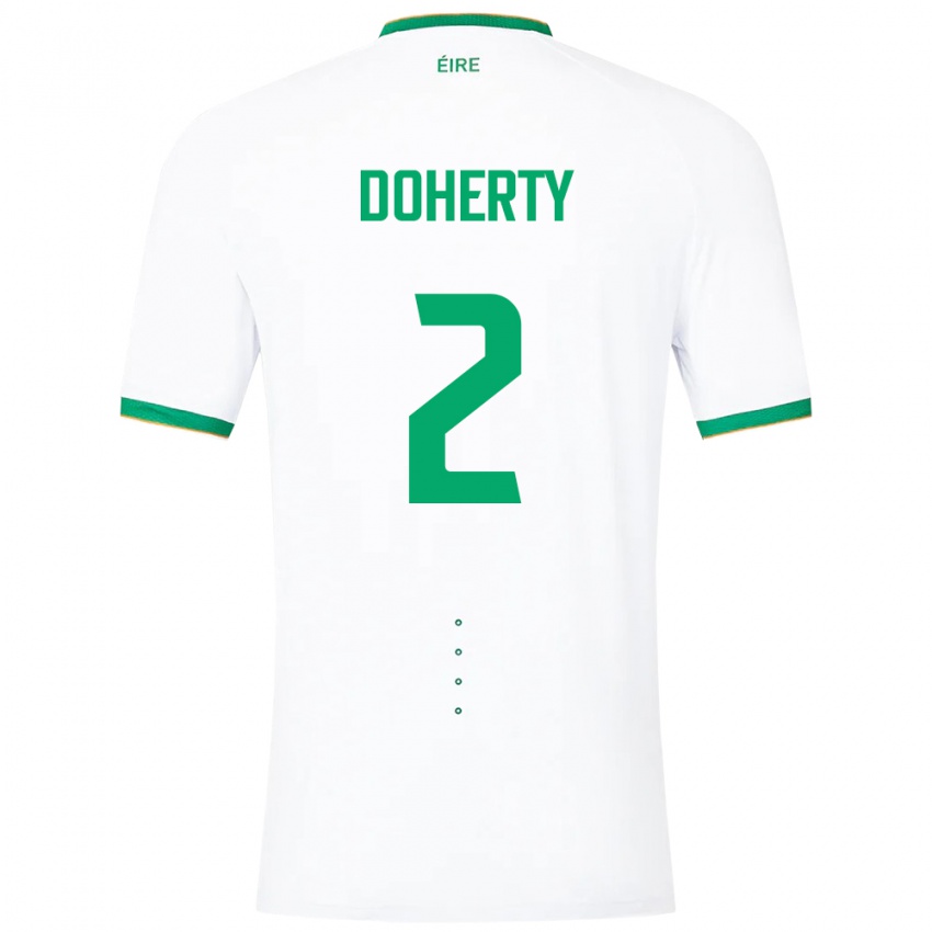 Mulher Camisola Irlanda Matt Doherty #2 Branco Alternativa 24-26 Camisa