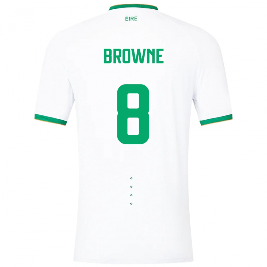 Mulher Camisola Irlanda Alan Browne #8 Branco Alternativa 24-26 Camisa