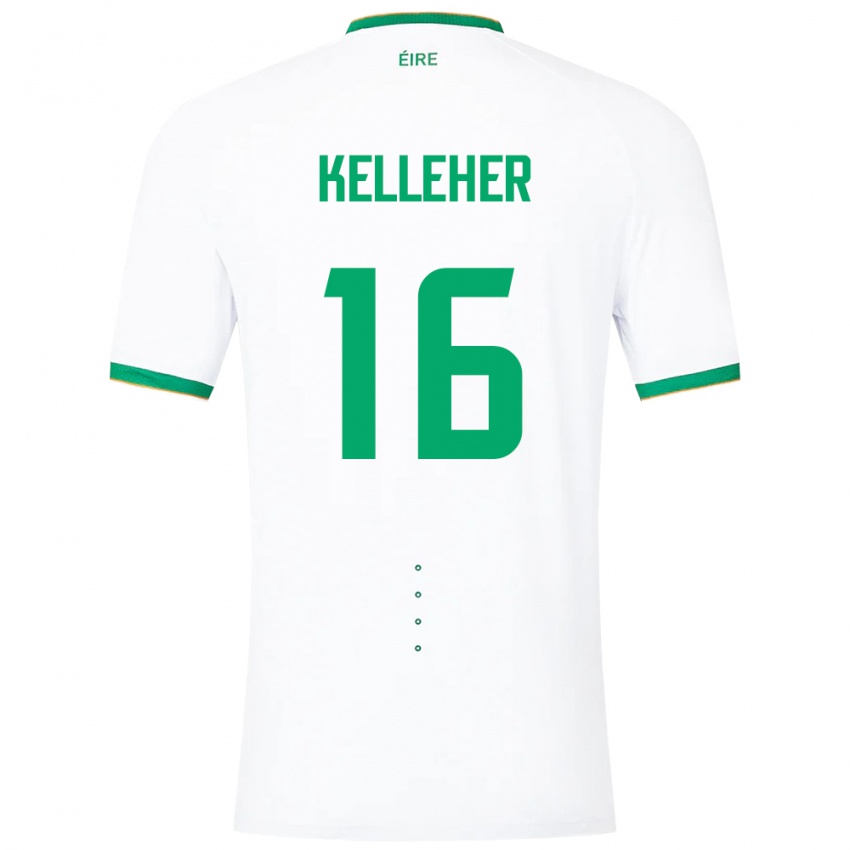 Mulher Camisola Irlanda Caoimhín Kelleher #16 Branco Alternativa 24-26 Camisa