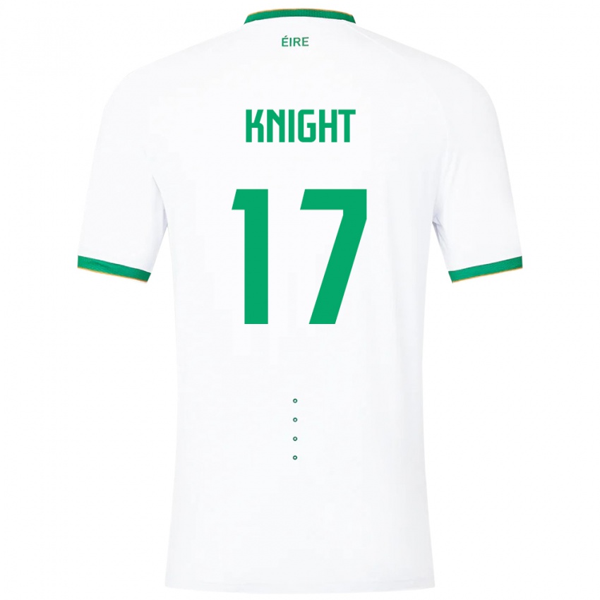 Mulher Camisola Irlanda Jason Knight #17 Branco Alternativa 24-26 Camisa