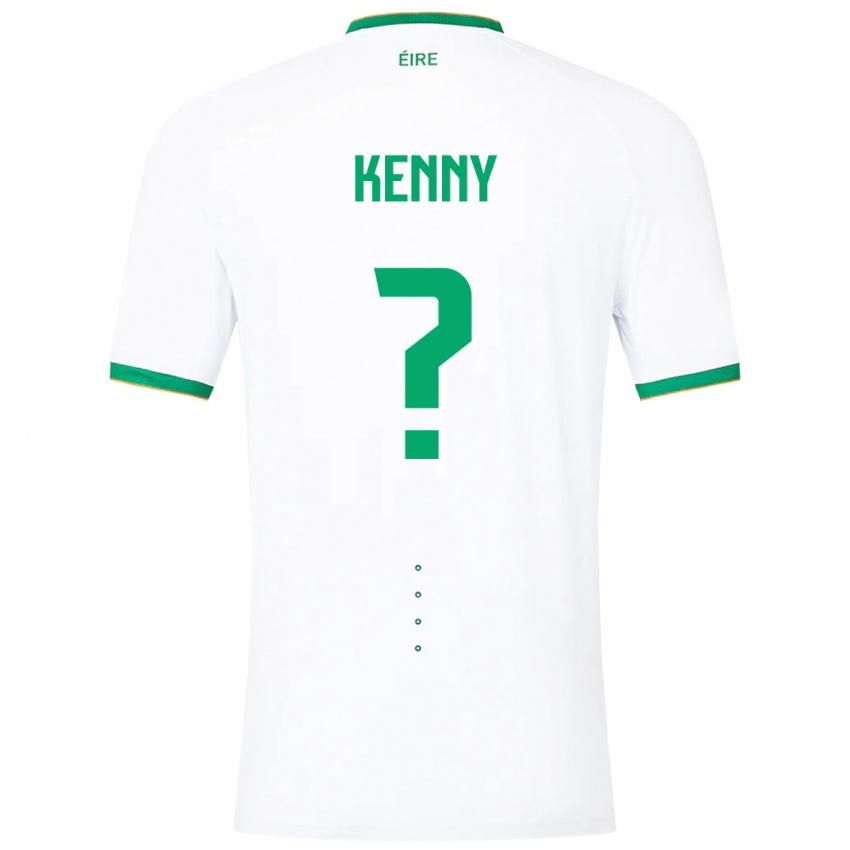 Mulher Camisola Irlanda Johnny Kenny #0 Branco Alternativa 24-26 Camisa