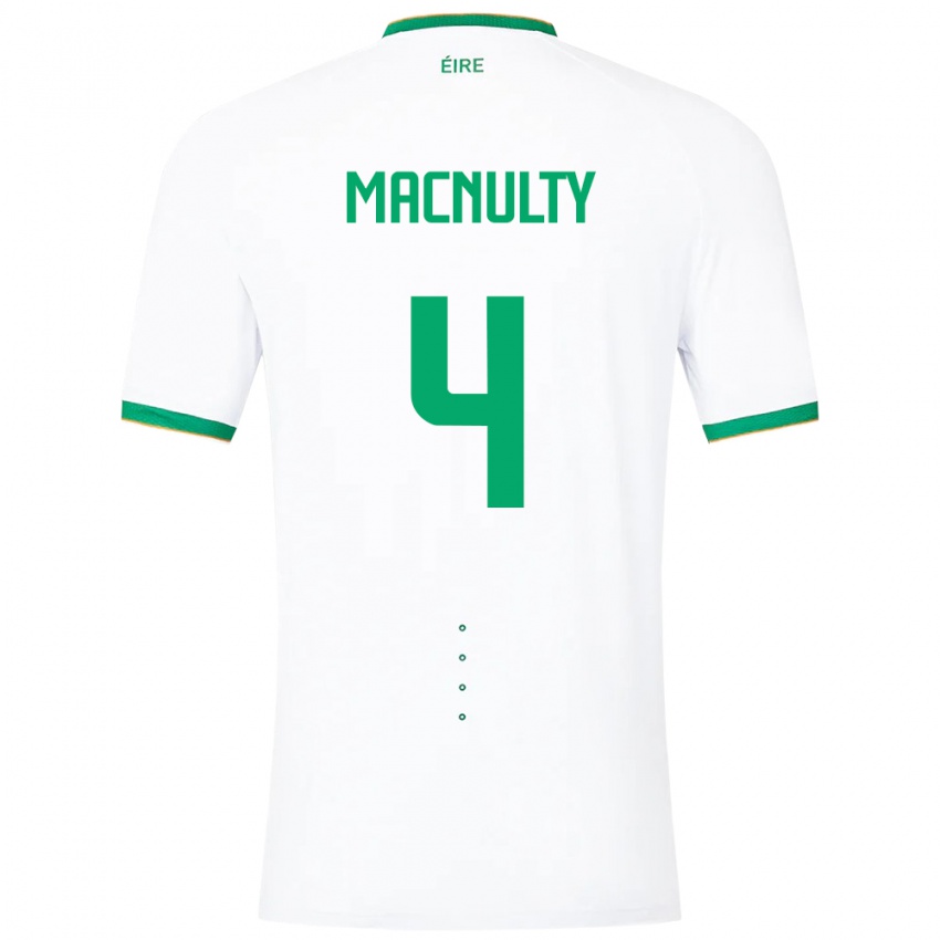 Mulher Camisola Irlanda Anselmo García Macnulty #4 Branco Alternativa 24-26 Camisa