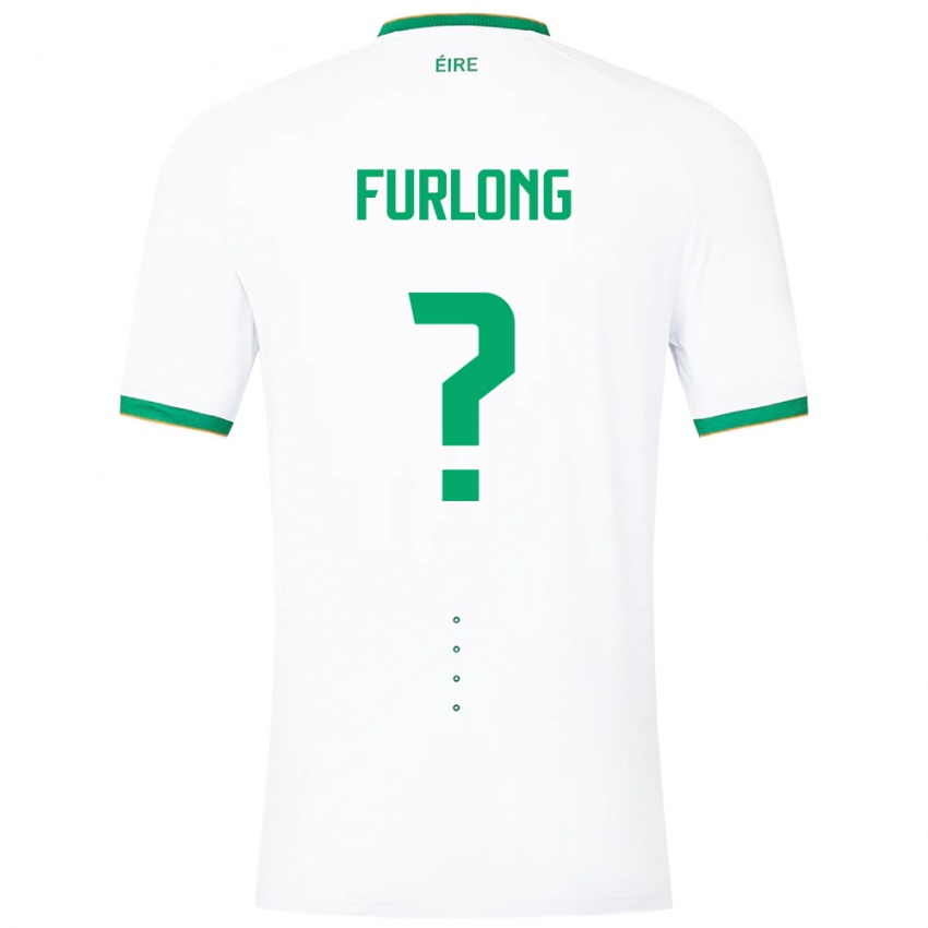 Mulher Camisola Irlanda James Furlong #0 Branco Alternativa 24-26 Camisa