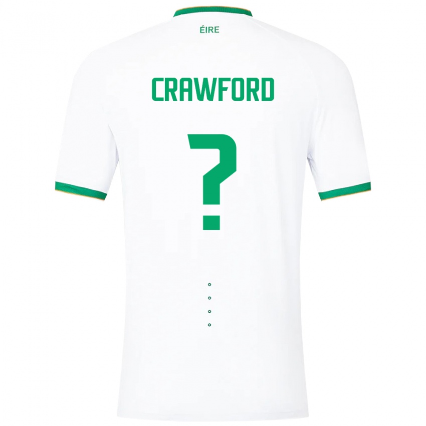 Mulher Camisola Irlanda James Crawford #0 Branco Alternativa 24-26 Camisa