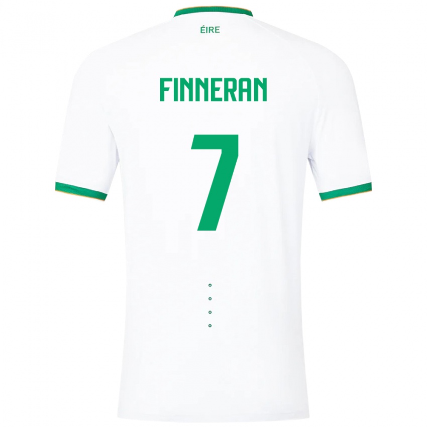 Mulher Camisola Irlanda Rory Finneran #7 Branco Alternativa 24-26 Camisa