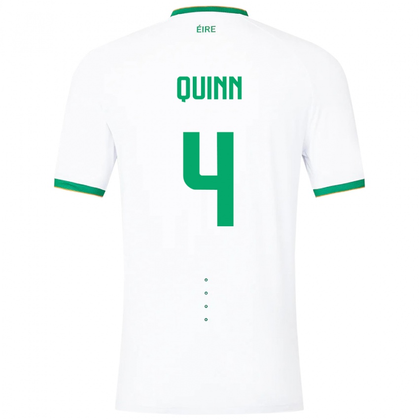 Mulher Camisola Irlanda Louise Quinn #4 Branco Alternativa 24-26 Camisa