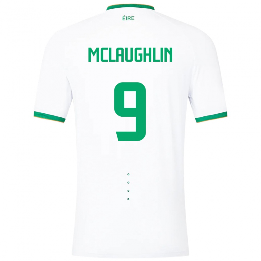 Mulher Camisola Irlanda Erin Mclaughlin #9 Branco Alternativa 24-26 Camisa