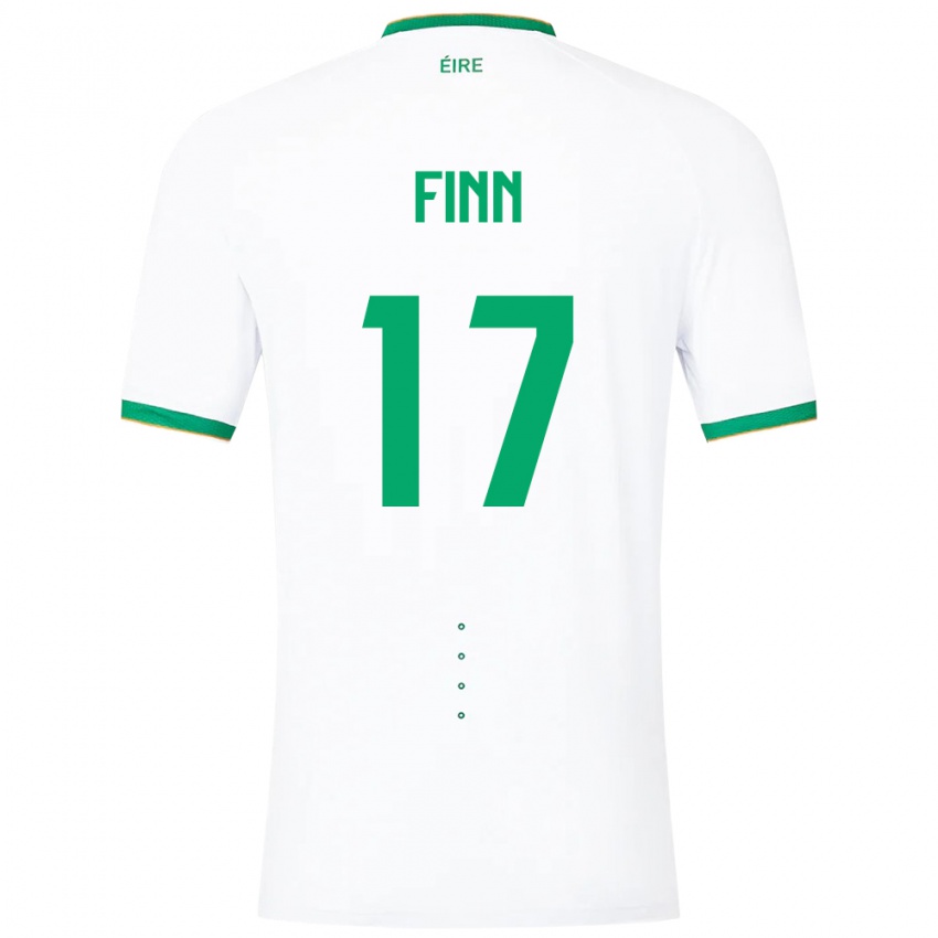 Mulher Camisola Irlanda Jamie Finn #17 Branco Alternativa 24-26 Camisa