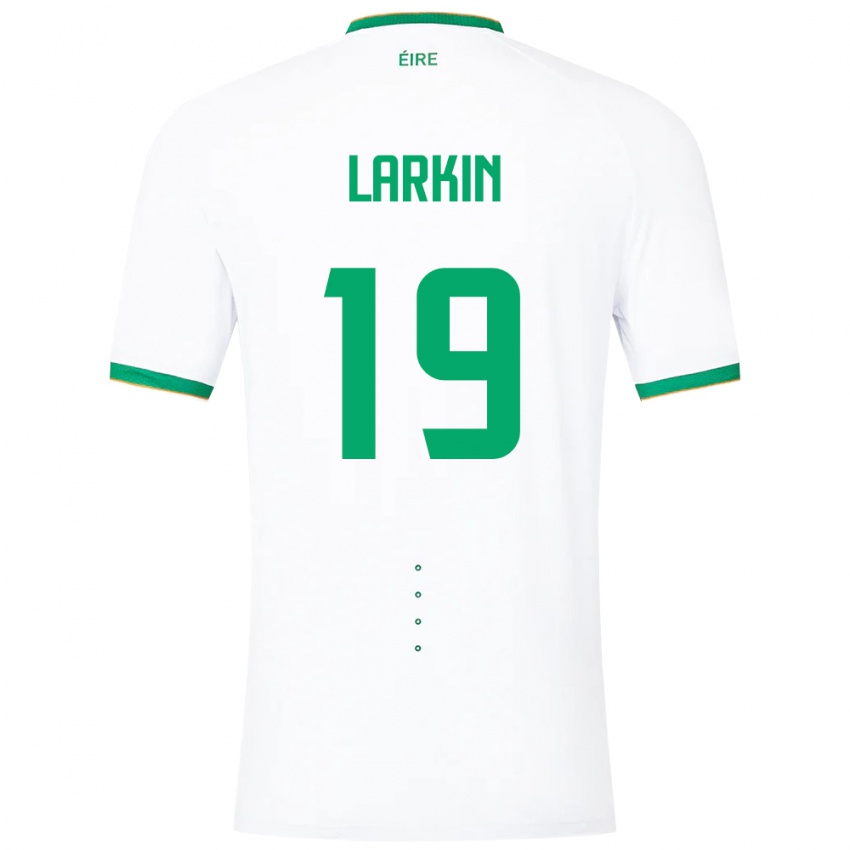 Mulher Camisola Irlanda Abbie Larkin #19 Branco Alternativa 24-26 Camisa