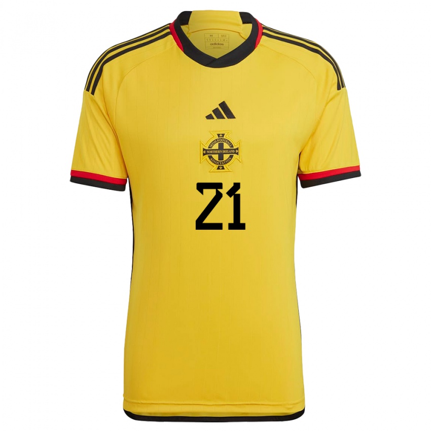 Mulher Camisola Irlanda Do Norte Josh Magennis #21 Branco Alternativa 24-26 Camisa