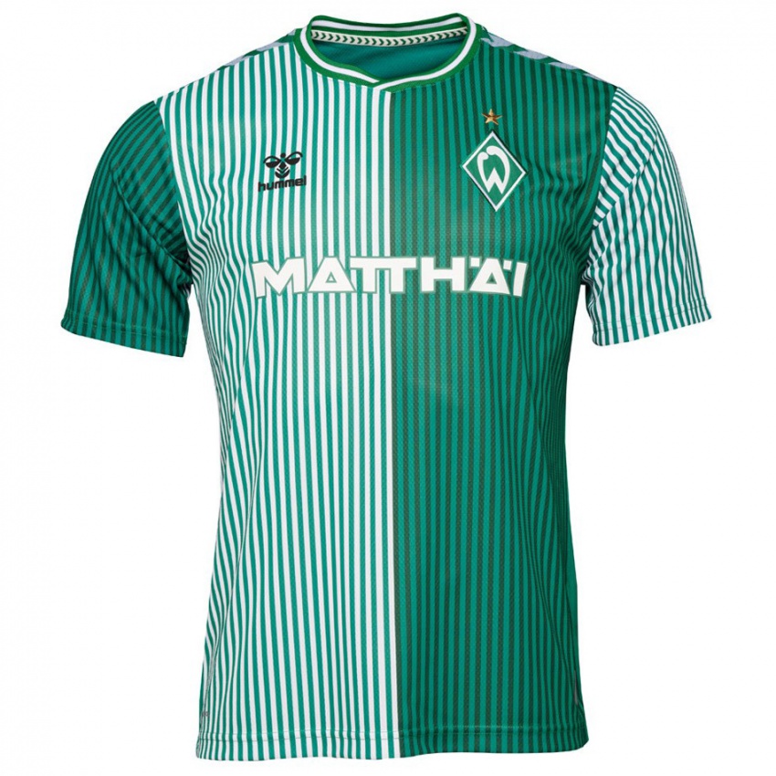 Criança Camisola Maximilian Schmitz #10 Verde Principal 2023/24 Camisa