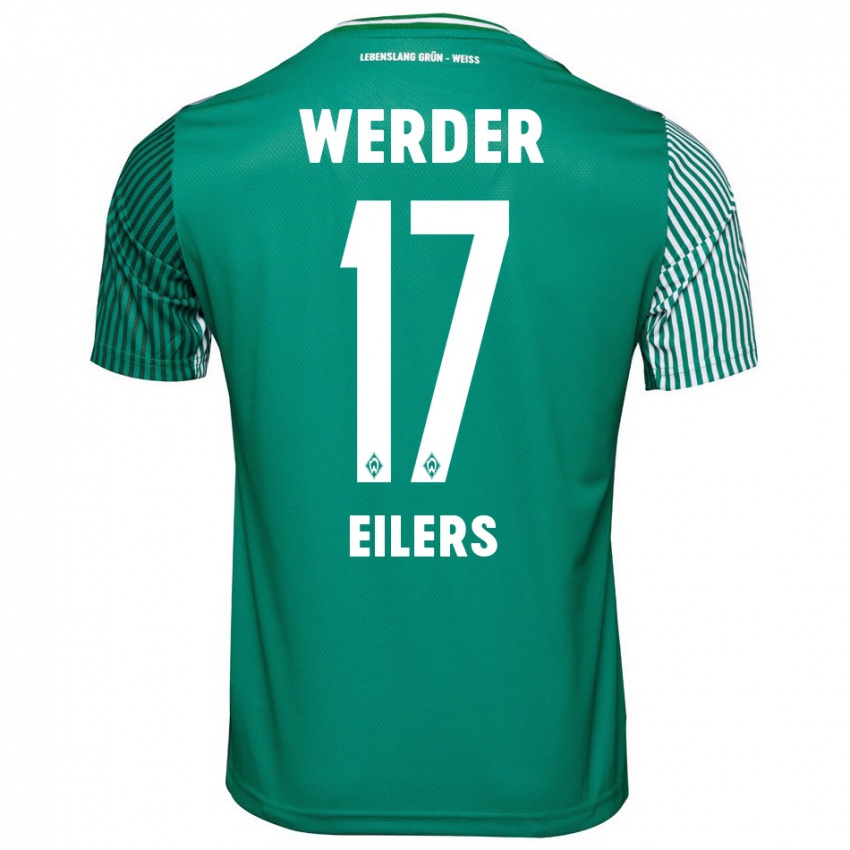 Criança Camisola Jonas Eilers #17 Verde Principal 2023/24 Camisa